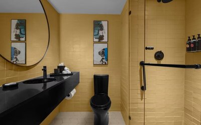 Bathroom at at ROK Hotel Kingston, Tapestry Collection By Hilton.