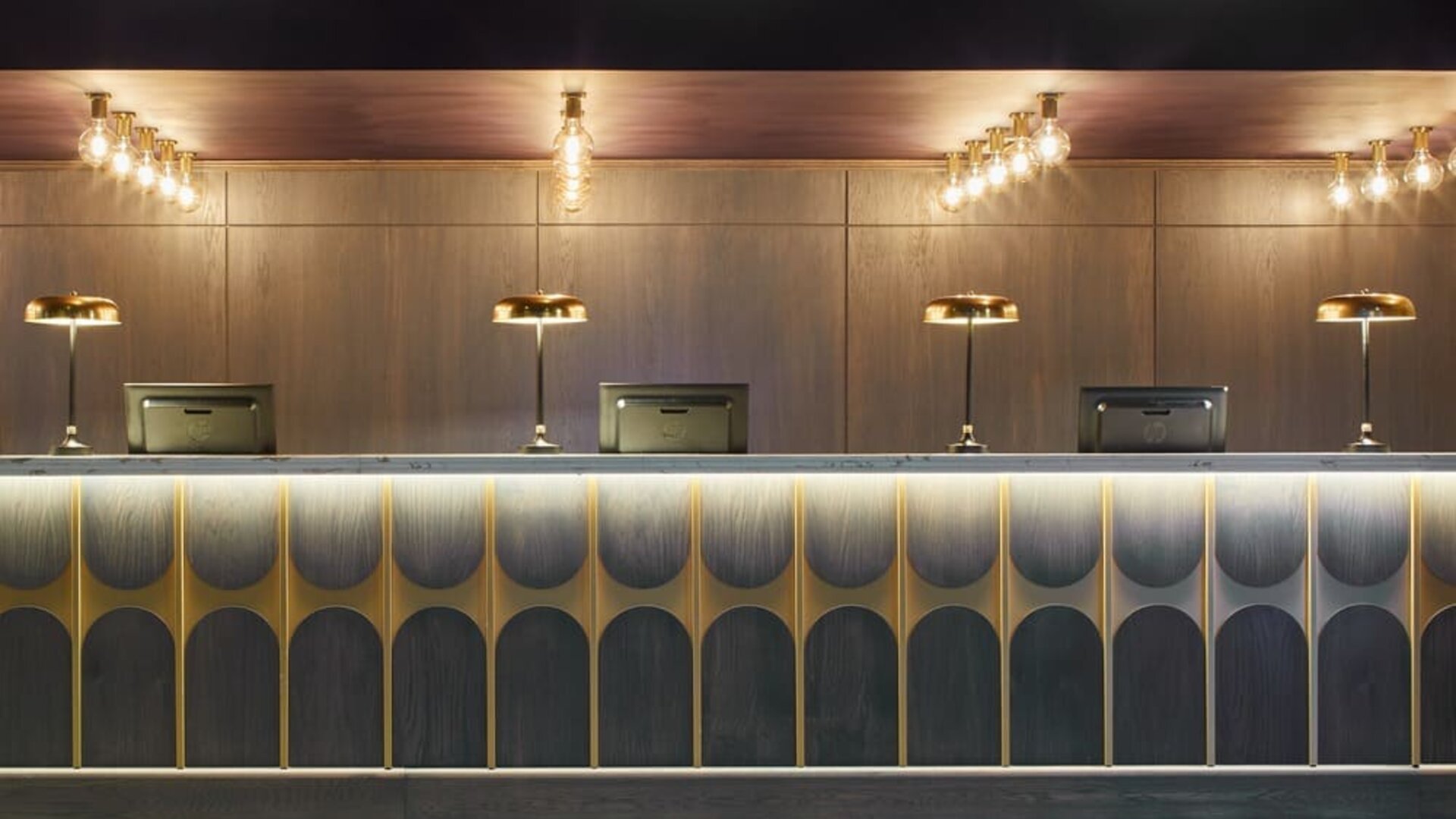 Hotel reception at Leonardo Hotel Dublin Parnell Street.