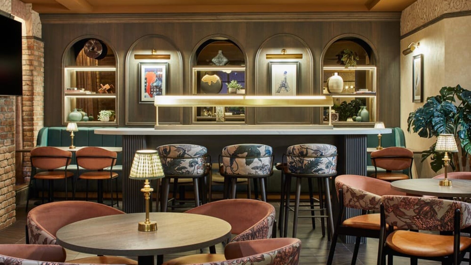 Hotel bar at Leonardo Hotel Dublin Parnell Street.