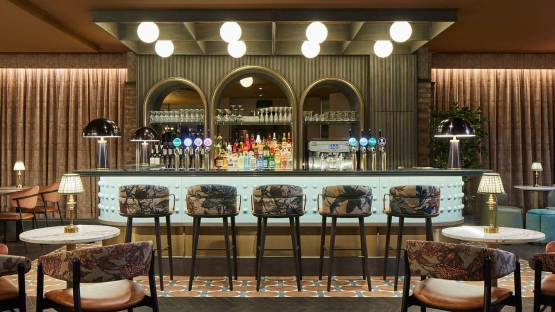 Hotel bar at Leonardo Hotel Dublin Parnell Street.