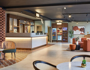Reception desk at Leonardo Hotel Dublin Christchurch.