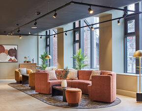Lobby seating at Leonardo Hotel Dublin Christchurch.