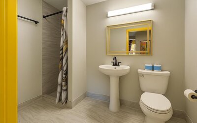 Bathroom at The Mt. Vernon Inn.