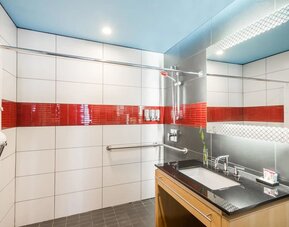 Fully equipped bathroom at TRYP By Wyndham Times Square South.