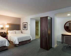 Day use room with work desk and chair at the Hampton Inn Times Square South. 