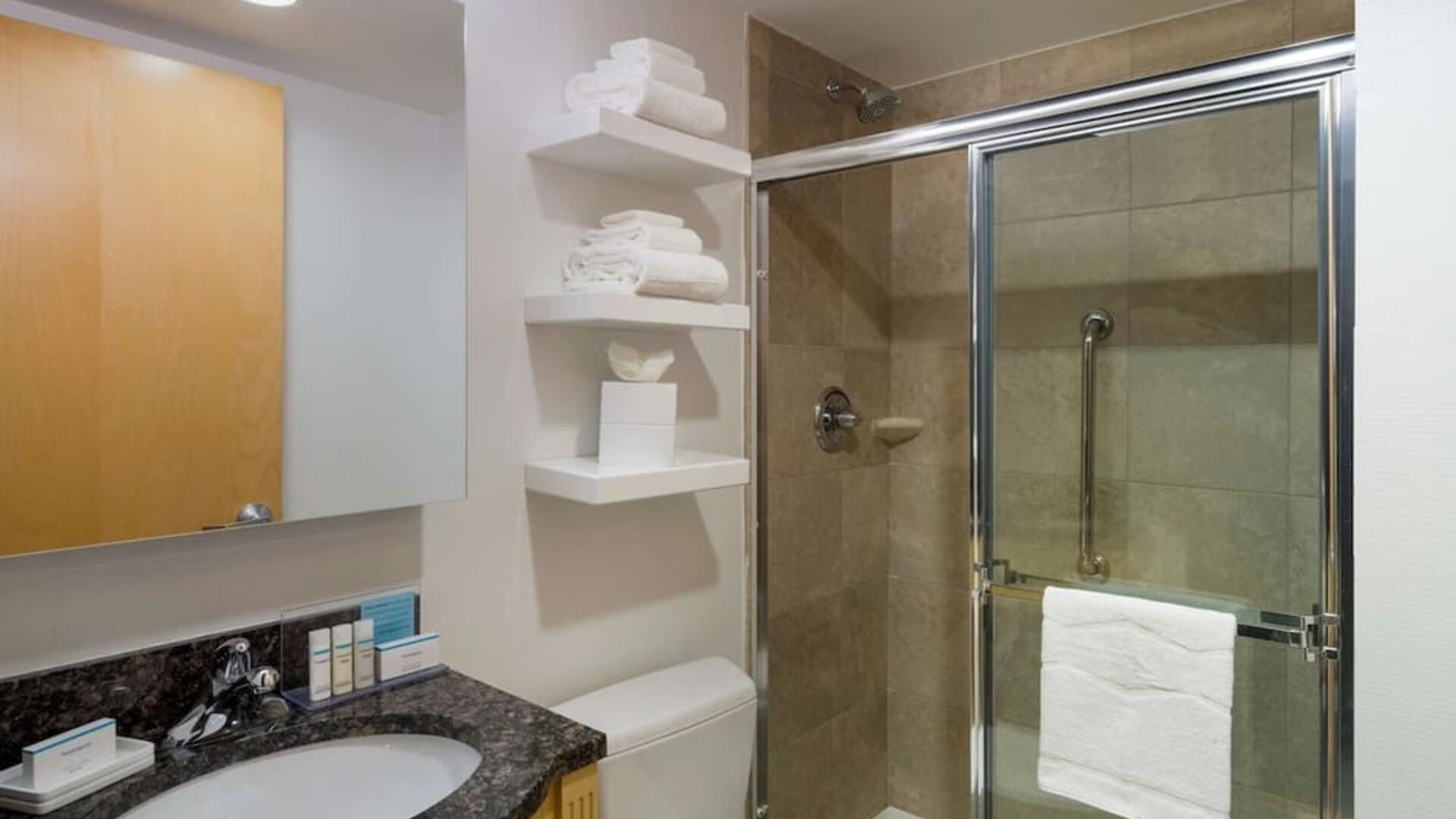 Bathroom at Hampton Inn Times Square South.