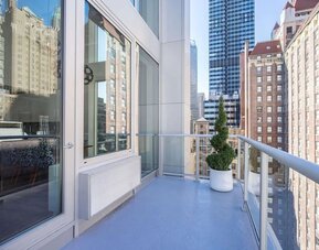 View of the city from a balcony at The Bernic Hotel New York City, Tapestry Collection By Hilton.