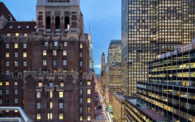 View of the city from a balcony at Hotel 48LEX New York.