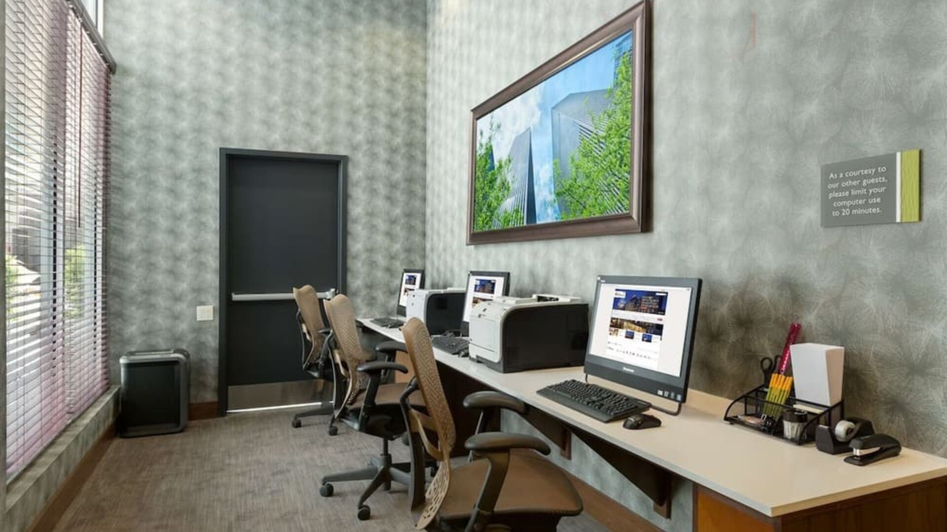 Fully equipped business center at Hilton Garden Inn Midtown East..