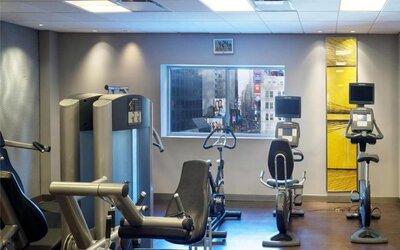 Equipped fitness center at M Social Hotel Times Square.