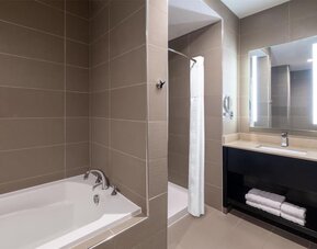 Bathroom at Best Western Premier NYC Gateway.