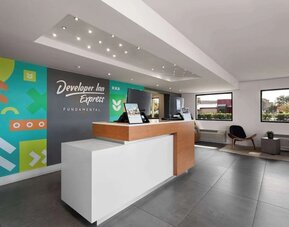 Welcoming reception area at Travelodge By Wyndham Fundamental.