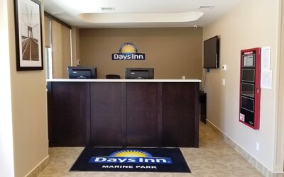 Reception at Days Inn By Wyndham Brooklyn Marine Park.