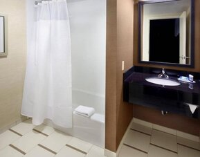 Bathroom at Fairfield Inn East Rutherford Meadowlands.