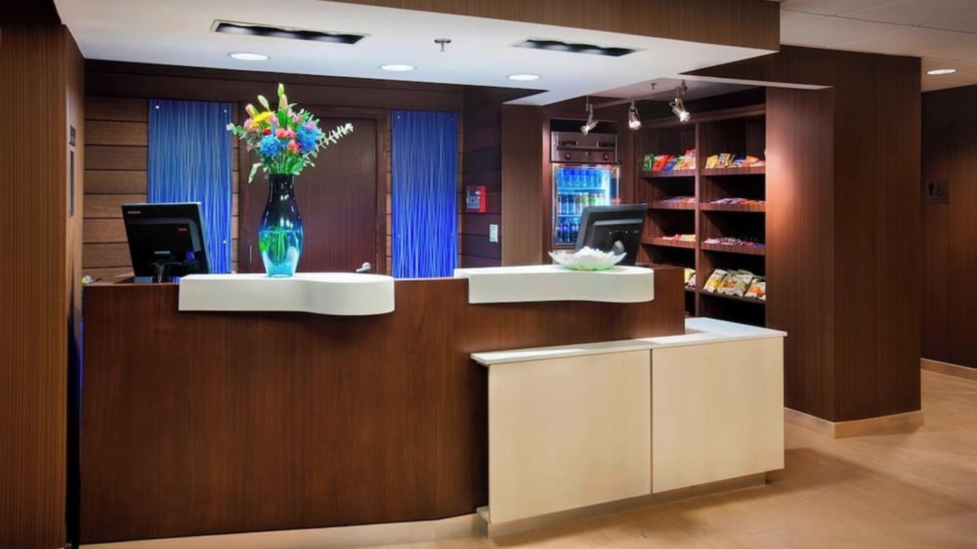 Welcoming reception at Fairfield Inn East Rutherford Meadowlands.