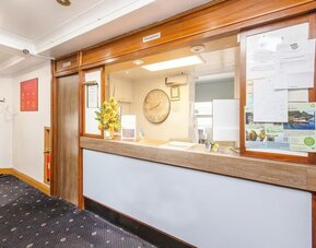 Reception at Stade Court Hotel.