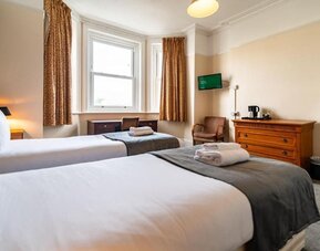 Day room with workspace at The Southcliff Hotel.