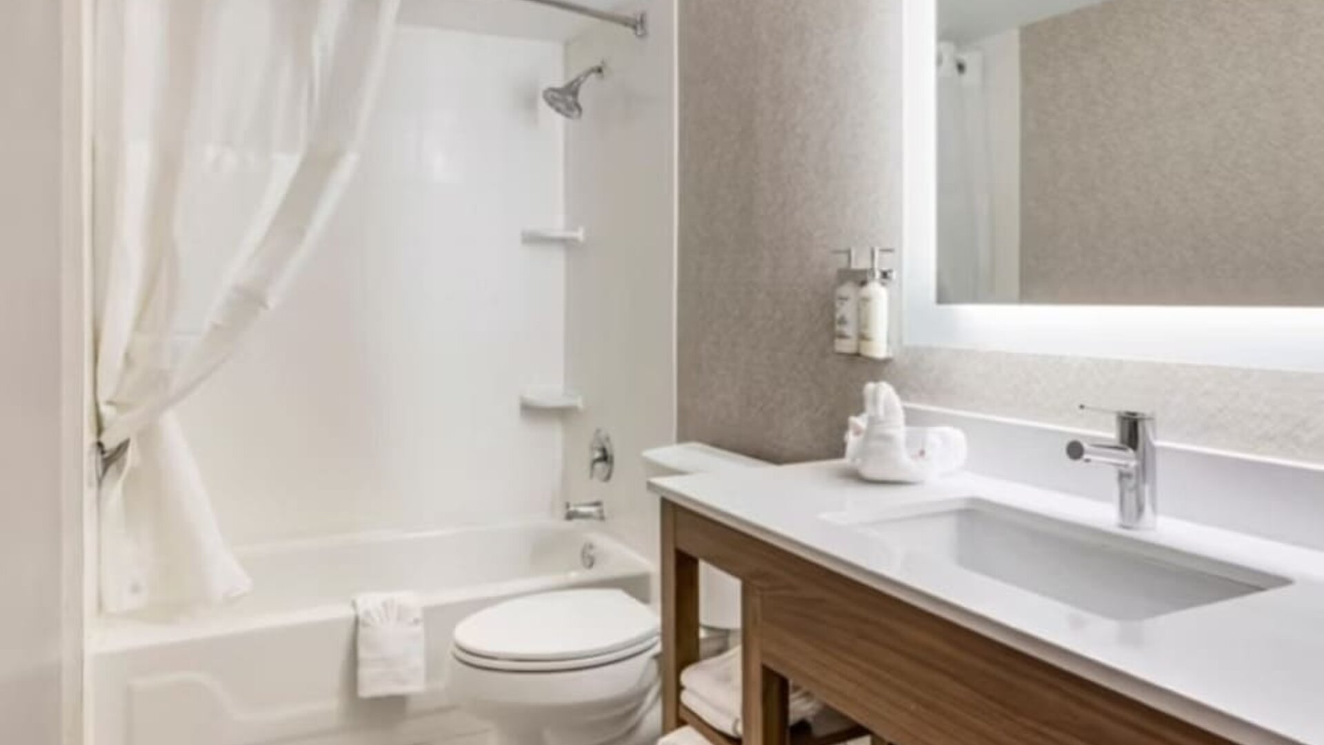 Guest bathroom at Holiday Inn Express Chicago - Downers Grove.