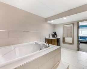 Guest bathroom at Holiday Inn Express Chicago - Downers Grove.