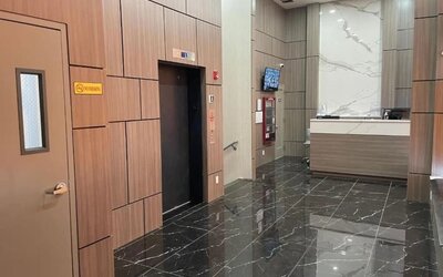 Reception area at King Hotel Brooklyn.