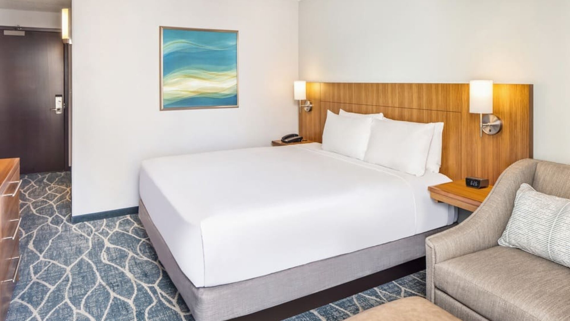 City guestroom at Hyatt Place Waikiki Beach.