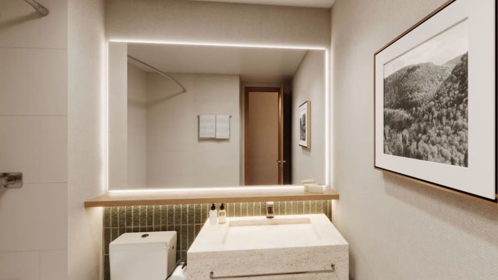 Guest bathroom with basin at DoubleTree By Hilton Wilkes-Barre.