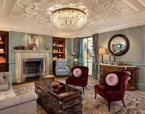 Hotel library at 100 Queen's Gate Hotel London.