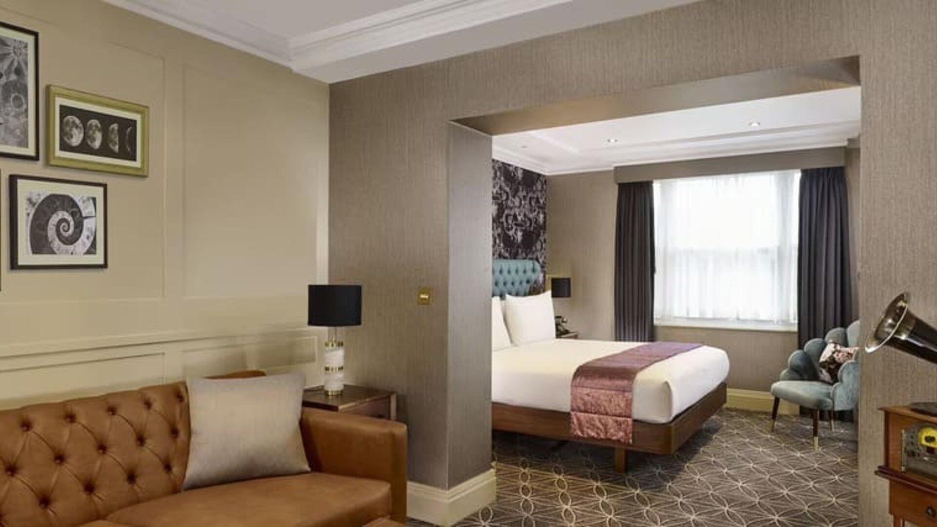 Day use room with large windows at 100 Queen's Gate Hotel London.