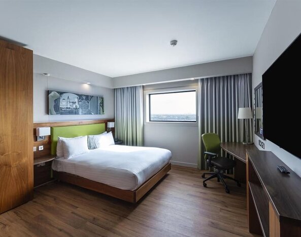 Day use room with natural light and TV at Hampton By Hilton Liverpool/John Lennon Airport.