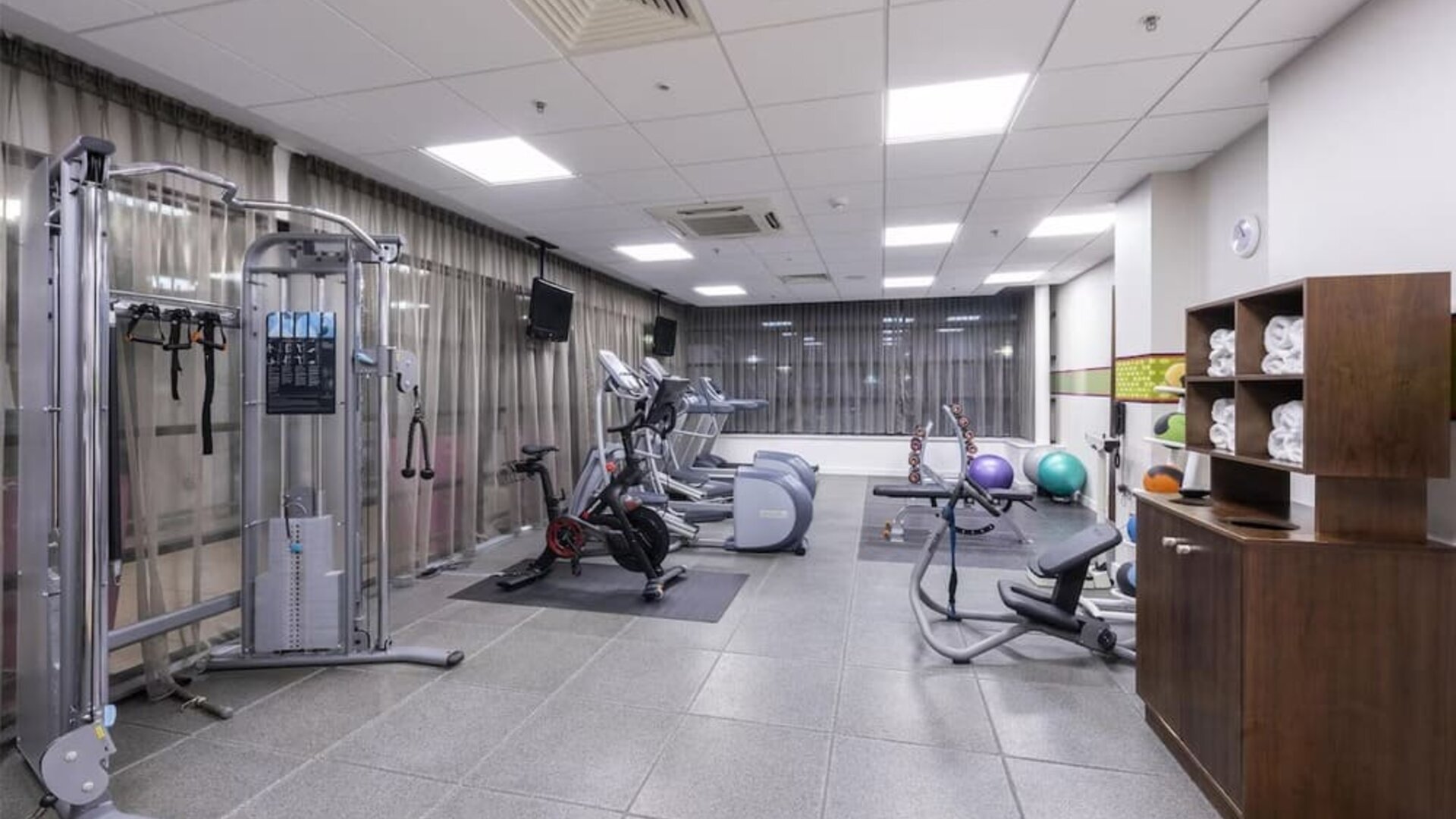 Fitness center at Hampton By Hilton Liverpool/John Lennon Airport.