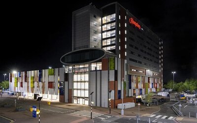 Hotel exterior at Hampton By Hilton Liverpool/John Lennon Airport.