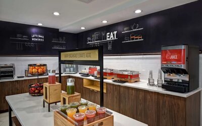 Breakfast available at Hampton Inn NY-JFK.