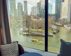 Beautiful views of the canal at Haven Hotel Rotterdam.