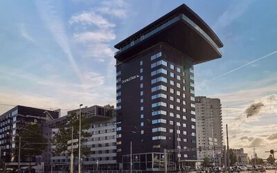 Hotel exterior at DoubleTree By Hilton Rotterdam Centre.