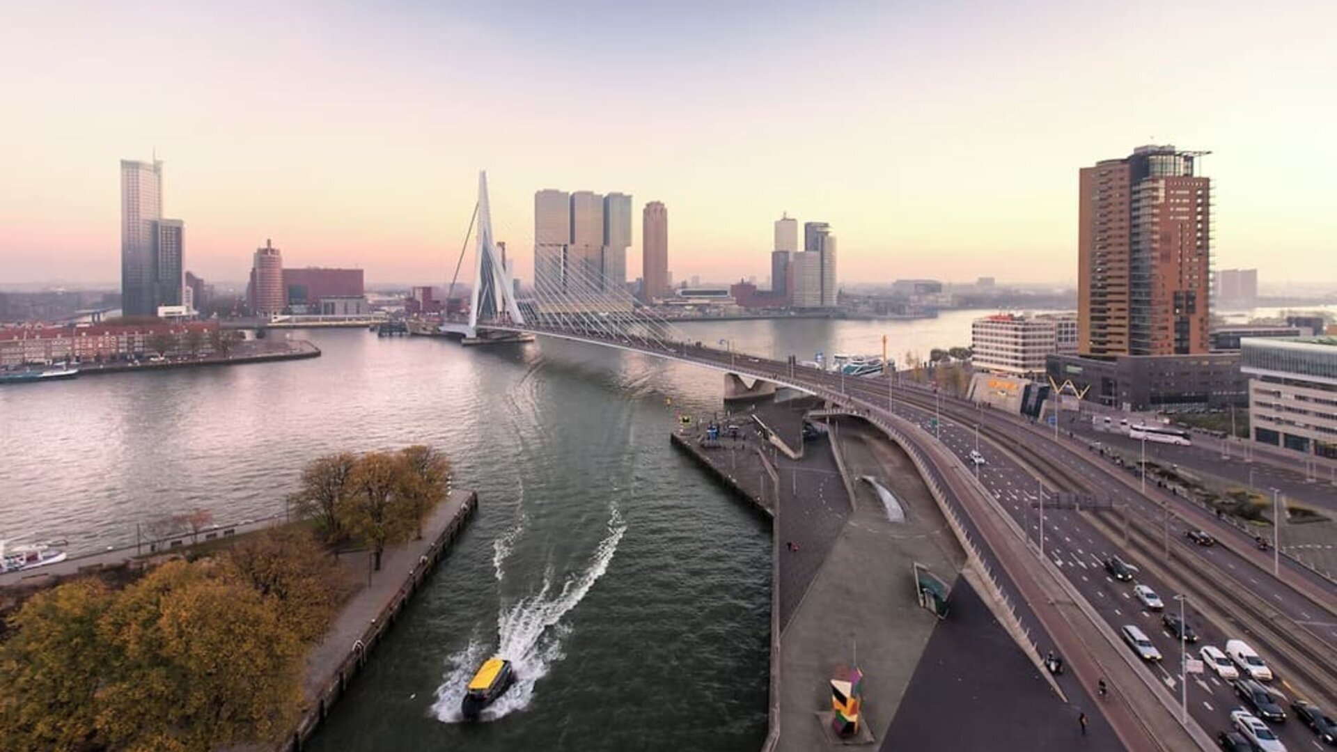 Stunning views of the river at DoubleTree By Hilton Rotterdam Centre.