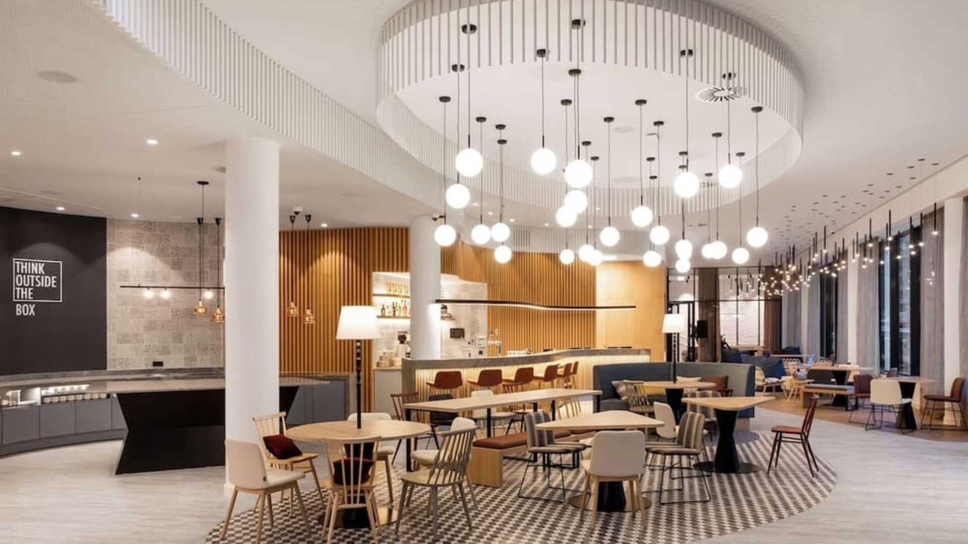 Lobby and lounge area at Hampton By Hilton Tallinn.