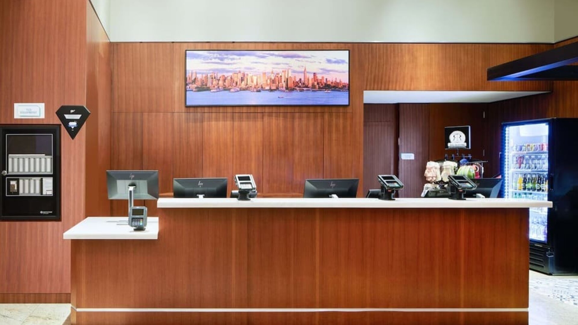 Reception desk at Hilton Garden Inn New York/West 35th Street.