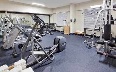 Fitness center with cardio and strength-training equipment at Holiday Inn Downtown Shreveport.